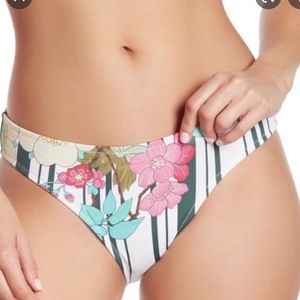 Johnny Was Multi-Colored Floral Striped Hadley Printed Bikini Bottoms NWOT XXL